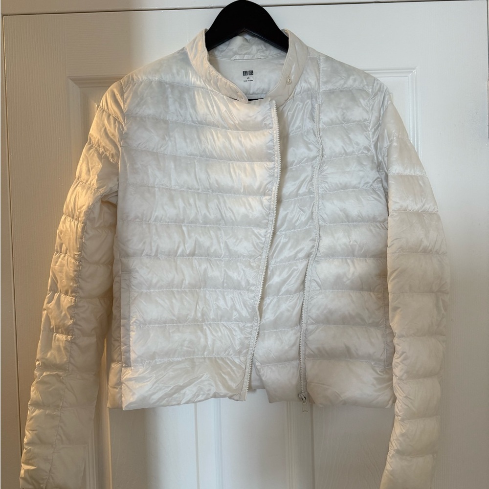 Uniqlo White Quilted Jacket nylon XS